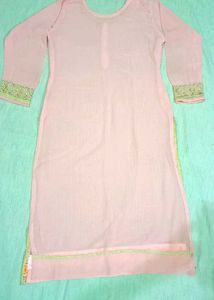 Peach Embroidered Salwar Suit