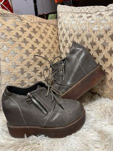 Platform Wedge Ankle Boots