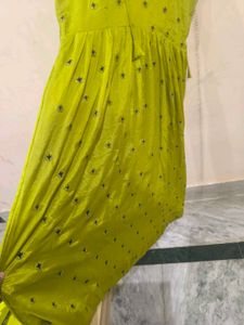Green shiny anarkali