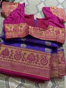 Purple Silk Saree