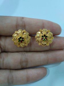 Gold Flower Earrings