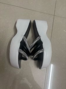 “Zudio” Black Shimmery Party Wedges (almost 🆕)