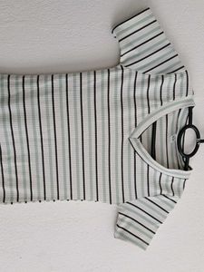 Striped Bodycon Midi Dress