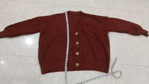 Brown Knit Cardigan Fits Till 48