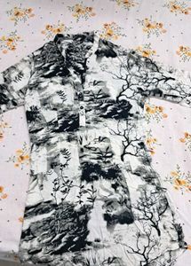 Abstract Print Tunic Top