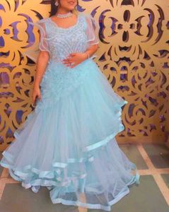 It's an Engagement Gown In Pastel Blue Colour