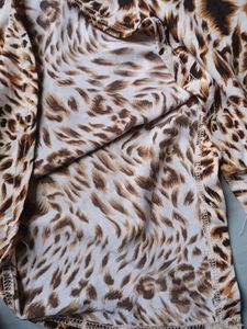 Leopard Print Button-Down Blouse