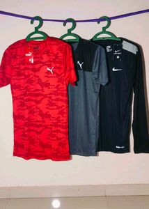 Puma And Nike 3 T-shirt Combo