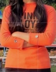 Coral Colour Fitted Style   Soft Fabric Top