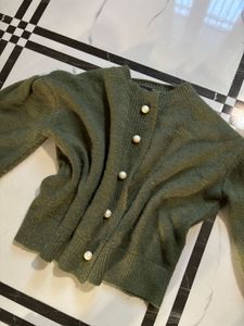 Green Knit Cardigan