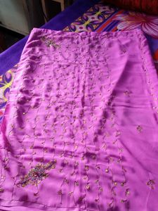 Pink Sequence Work Saree