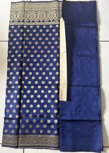 Nevy Blue Silk Kanjeevaram Saree