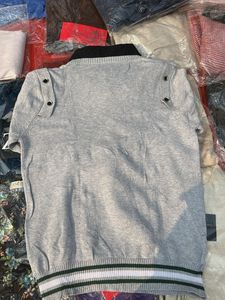 Stylish Grey Knit Sweater