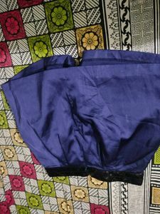 Navy Blue Satin Pants