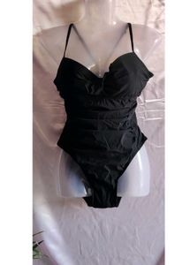 Black Padded Bodysuit Partywear Top