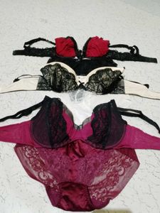 bra with panties 3sets