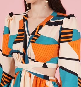 Flare Dress With Waist Cutout