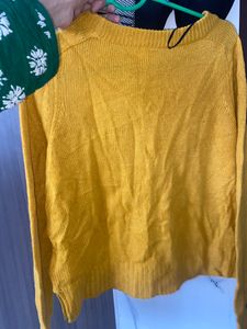 Soft Light Woolen Yellow Top