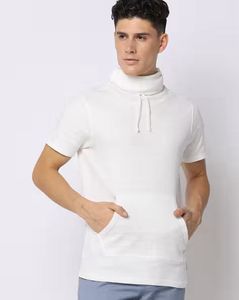 White Short Sleeve Turtleneck Tee