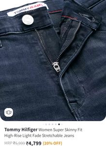 Combo Of Tommy Hilfiger Jeans And Knitted Top