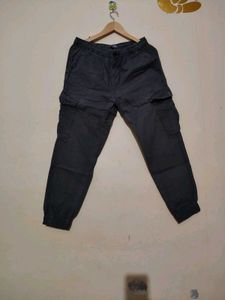 Black Cargo Joggers
