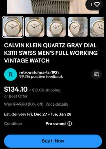 Ck Calvin Klein Original Women&#39;s Watch