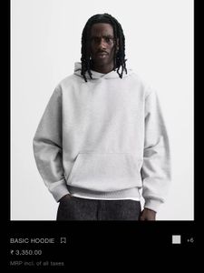 Zara Grey Oversized Hoodie