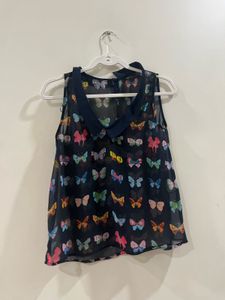 Butterfly Print Top
