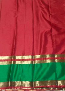 Elegant Red & Green Saree
