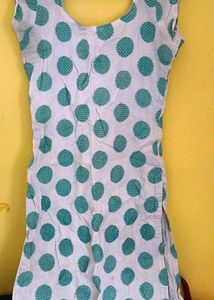 Pure Cotton Polka Dot Kurta