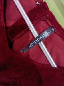 Maroon Velvet Kurta Set