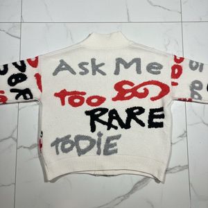 Y2k Graphic Print Cardigan