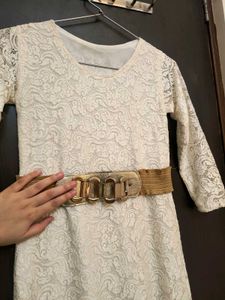 Elegant Lace White Dress