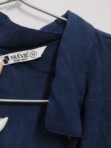 Navy Blue Sheer Shirt