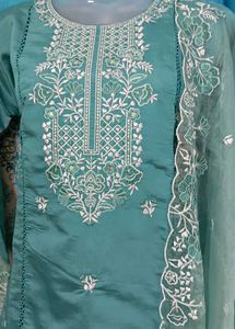 NEW Sea Green Embroidered Pakistani Suit