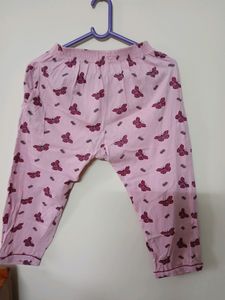 Pink Butterfly Print Pajama Pants