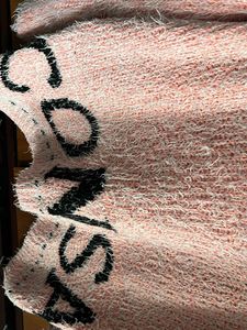 Pink CONSA Pullover With Shredded Wool
