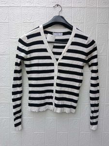 New with tag MNG Striped V-Neck Cardigan