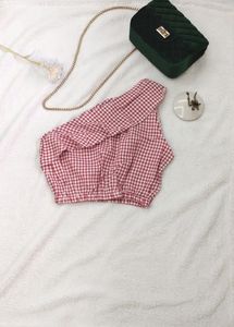 Off Shoulder Ruffle Crop Top
