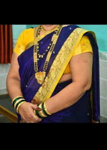 Purple paithani with stiched blouse