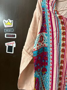 Peach Melange Kurtha !