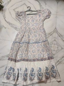 Bombay paisley print white dress