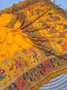 Pure Pashmina Rajwadi Saree