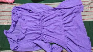 Purple single piece midi dress