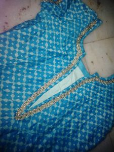 Blue Embroidered Kurti