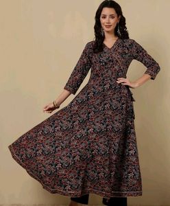 Floral Print Angrakha style Kurti