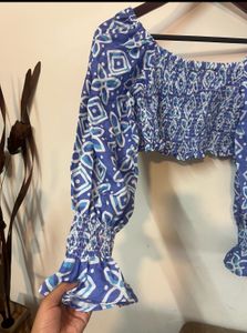 Printed Blue Top 💙