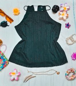 🎁Buy 2 Get 1 Free 🎁Green Halter Crop Top