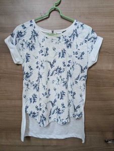 Floral Print High-low Top