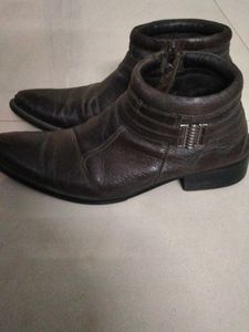 Brown Leather Ankle Boots